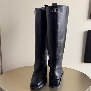 Salvatore Ferragamo Black Over the Knee Boots